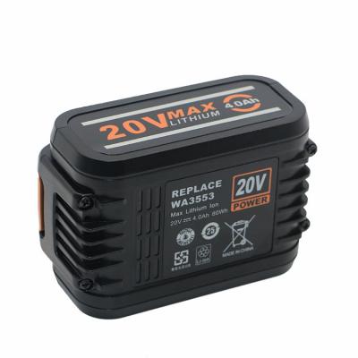Replacement Battery Worx 20V 4.0ah WA3520 WA3575 for Worx
